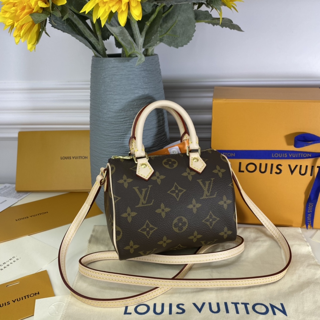 Louis Vuitton NANO SPEEDY Monogram Handbag M61252 